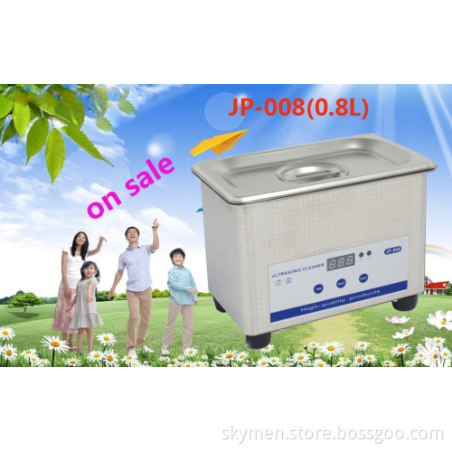 Stainless Steel Ultrasonic Cleaner 0.8L Jp-008 Dental Denture Ultrasonic Cleaner